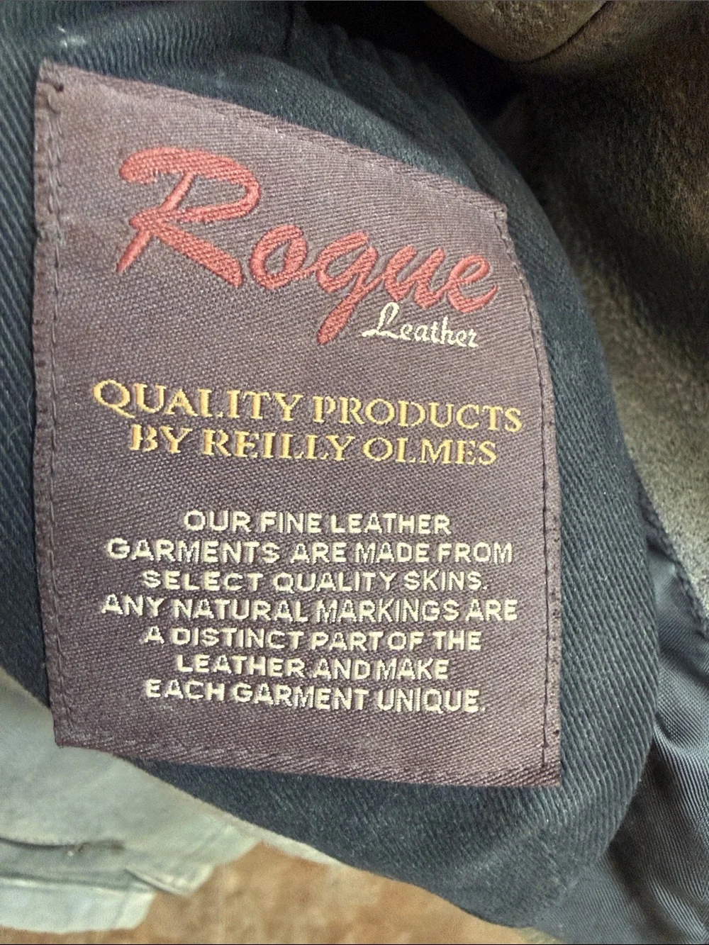 Distressed worn antique washed gray Rogue Leather biker moto motorcycle Jacket X